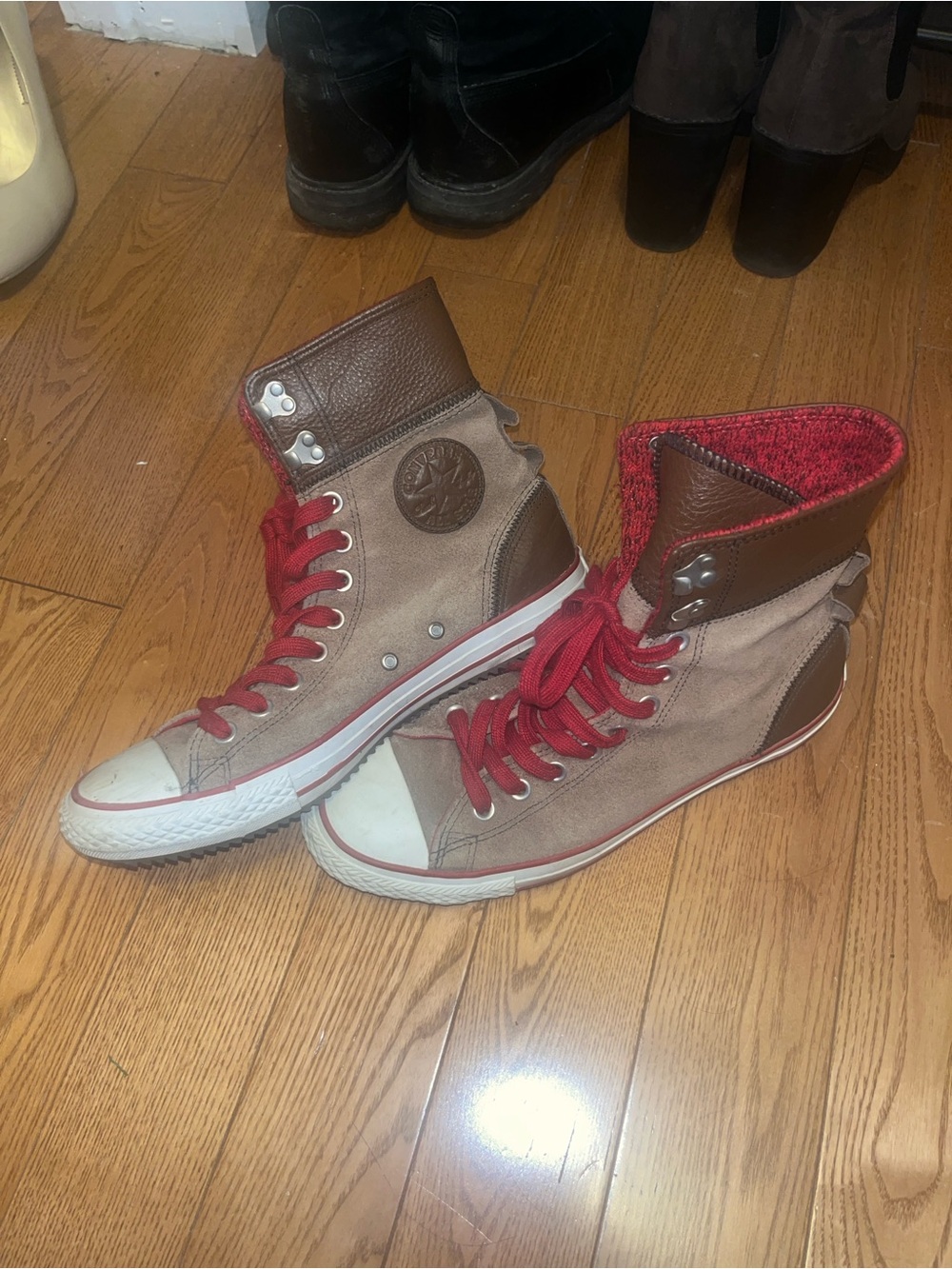 Size 9 Converse Chuck Taylor - Brown Suede x Elsie Rolldown